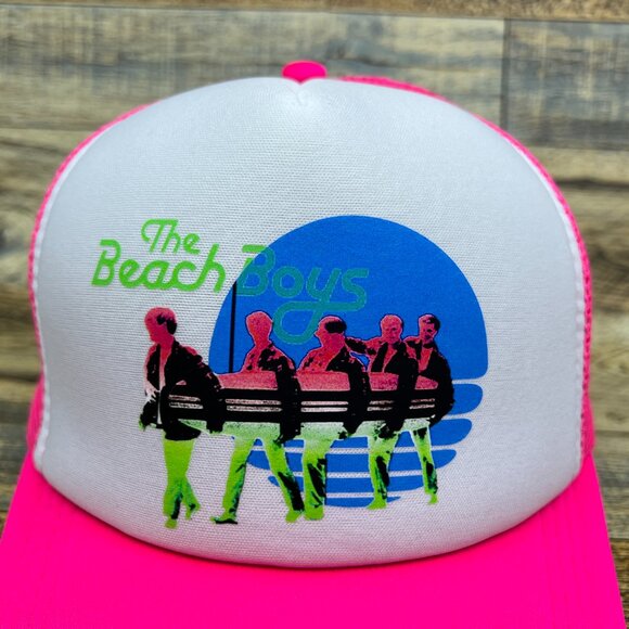 The Beach Boys Unisex Trucker Hat Pink Snapback Brian Wilson Baseball Cap - Picture 3 of 7